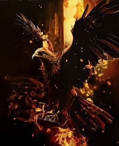 Adonis Kems - A Rising Phoenix  Oil Paintin  24x20