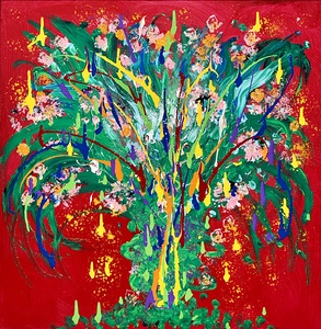 Julien Girard   - Fleur frivole - Acrylic - 24x24