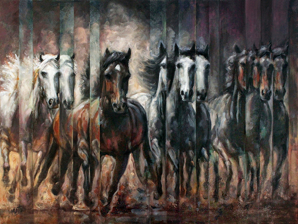 Pierre Eliott  - Epik Oil Painting   30x40x15in. Print