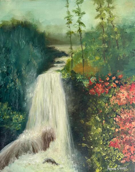 Asma Soussi  -  Lelan invincible  Oil Painting  11 x 14 Print