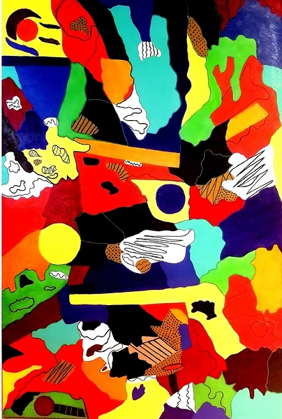 Marie Sisley Chancy -  La couleur creole  Acrylic  60x40 Print