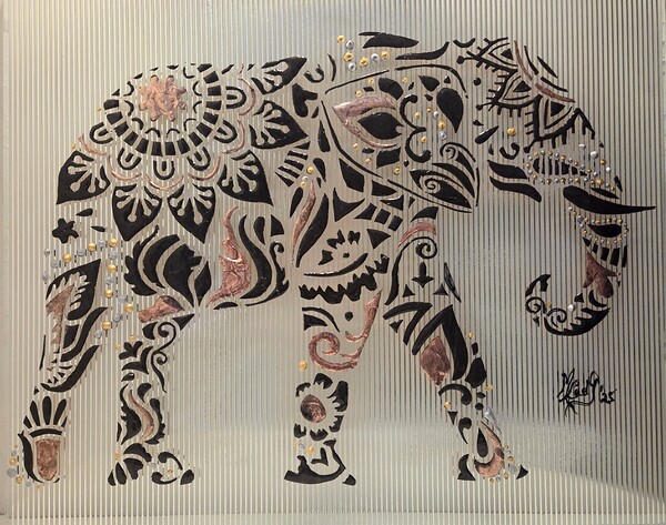Manon Lebel   Elephantas Maximus : Mix Medium : 2 Print