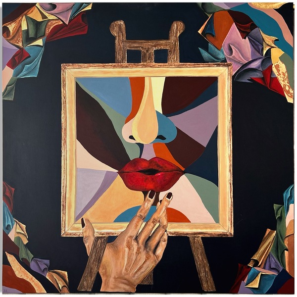 Yuliana Lytvar  - Revelation-Virtual  Mix Medium   47 x 47 Print