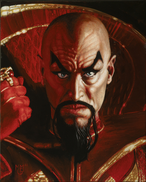 Mark Mitchell  - The Warlock  Ming the merciless from Flash Gordon played by Max von Sydow - Acrylic - 16x20 Print