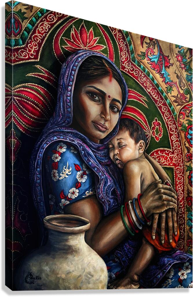 Flora White - Mata Mother  ACRYLIC  18X24 Canvas Print