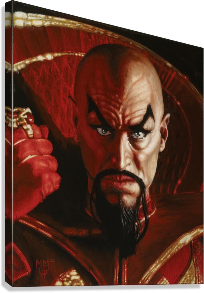 Mark Mitchell  - The Warlock  Ming the merciless from Flash Gordon played by Max von Sydow - Acrylic - 16x20 Canvas Print