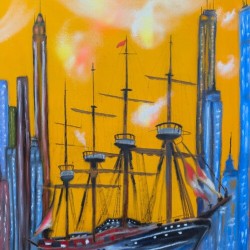 Shirley  Wagner -  Perdu Dubai  Oil Paiting  24 x 36