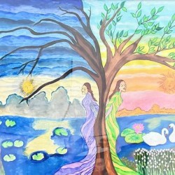 Aishwarya Vachan Shaha   - Emotional Landscape  Acrylic  27x40