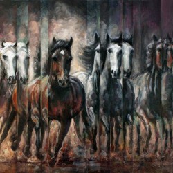 Pierre Eliott  - Epik Oil Painting   30x40x15in.