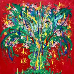 Julien Girard   - Fleur frivole - Acrylic - 24x24