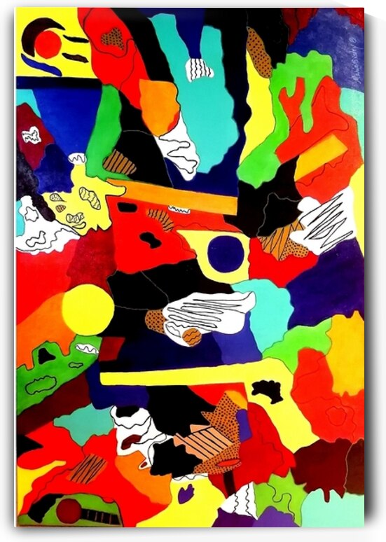 Marie Sisley Chancy -  La couleur creole  Acrylic  60x40 by Global Art League