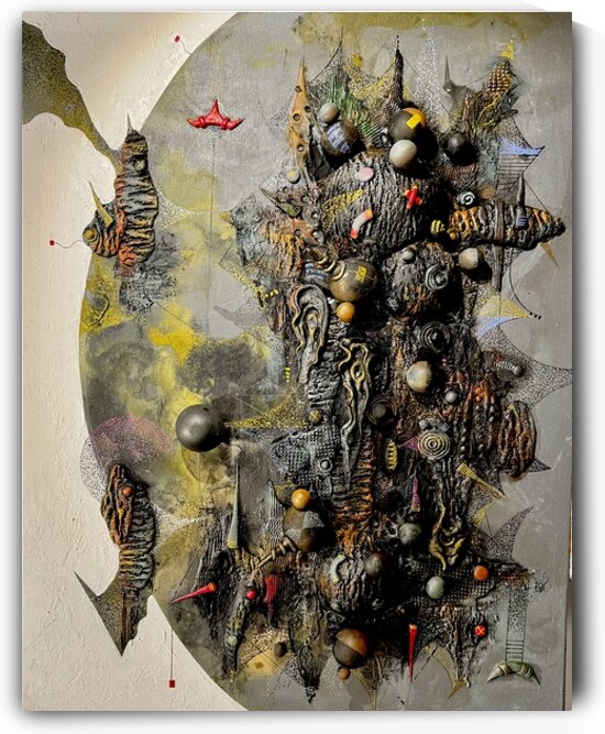 Jun Gueco Cruz  -  Dark Cloud  Mix  Medium  29.5 x 22.5 in by Global Art League