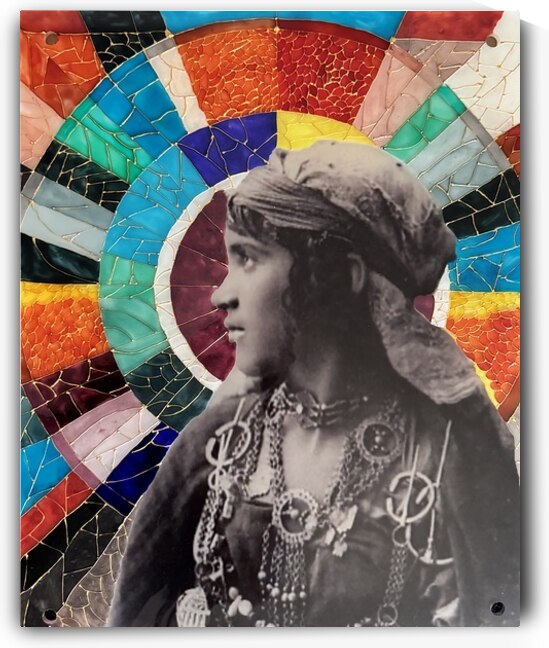 Sassi Sabrine - Femme du sud - Zeineb - Fileuse  Mix Medium  20x24 by Global Art League