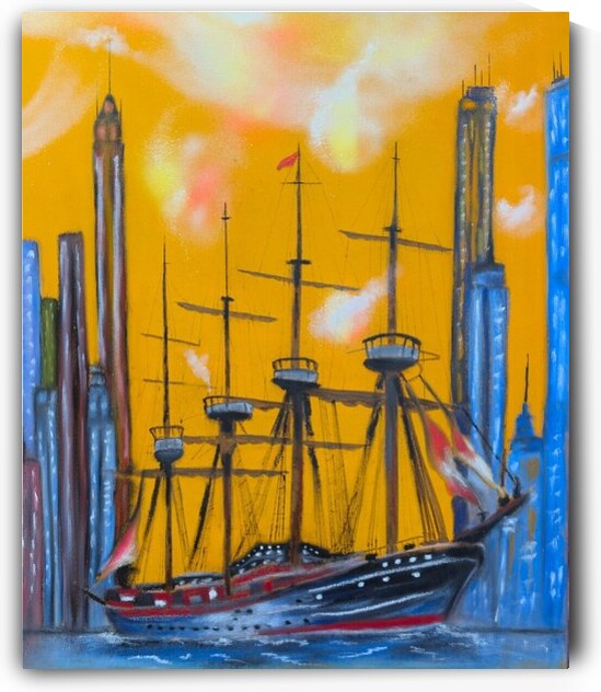 Shirley  Wagner -  Perdu Dubai  Oil Paiting  24 x 36 by Global Art League