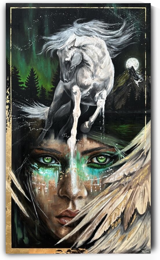 Mathieu Ruel  -  Courage  Acrylic  48 x 70.jp by Global Art League