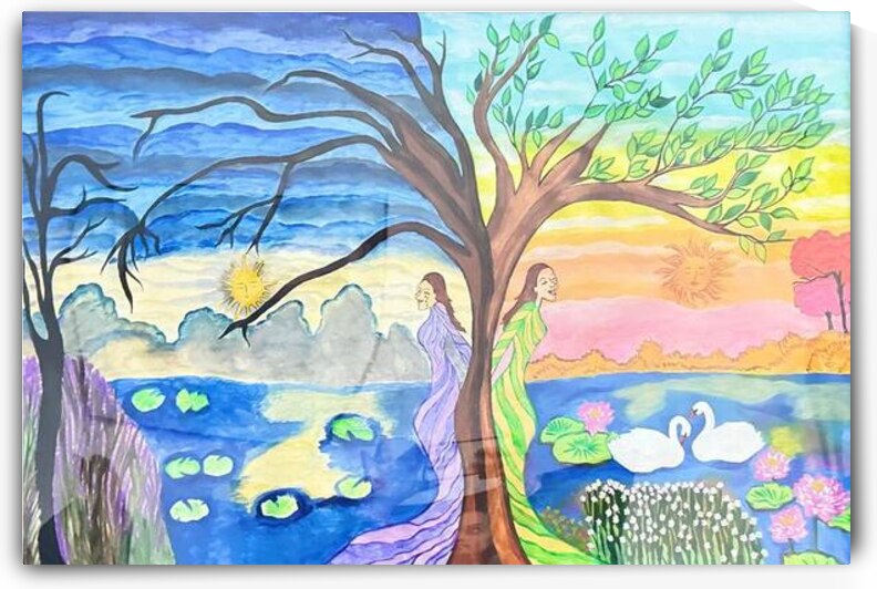 Aishwarya Vachan Shaha   - Emotional Landscape  Acrylic  27x40 by Global Art League