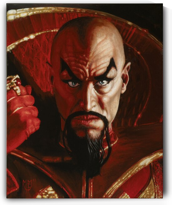 Mark Mitchell  - The Warlock  Ming the merciless from Flash Gordon played by Max von Sydow - Acrylic - 16x20 by Global Art League