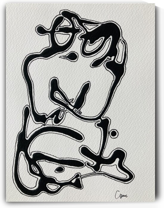 Gillian McConnell  - Lovers - Acrylic - 12”x15” Frame included by Global Art League