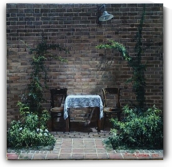 Javad Zarban -    Remembrance  of That Day - Oil Painting - 12 * 12 inches by Global Art League