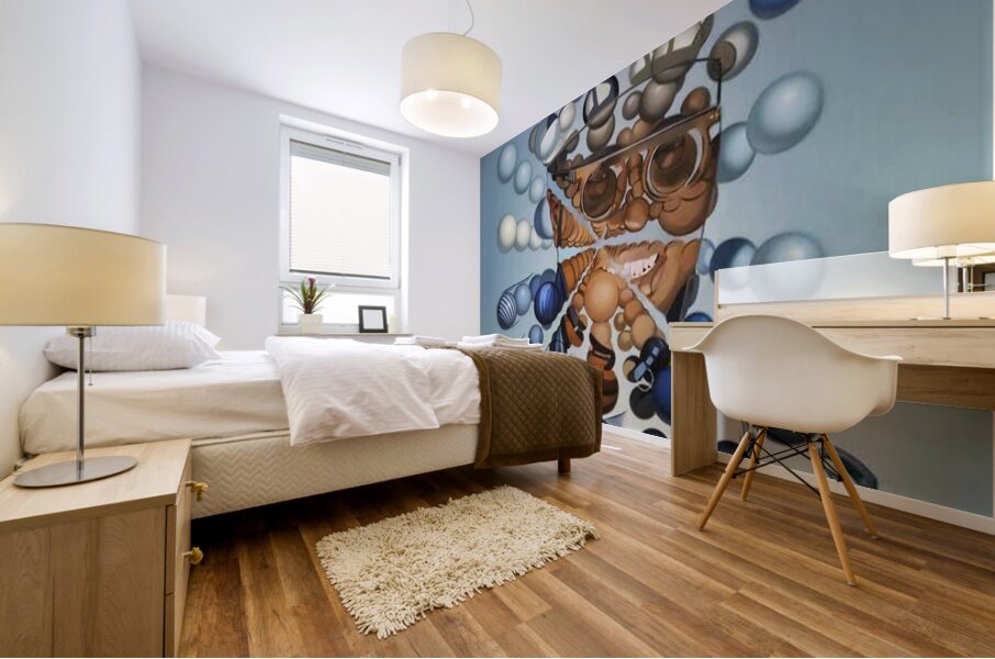 Adler Jean Baptiste  -Portrait a la Salvador Dali  Oil Painting  18 x 24 Mural print