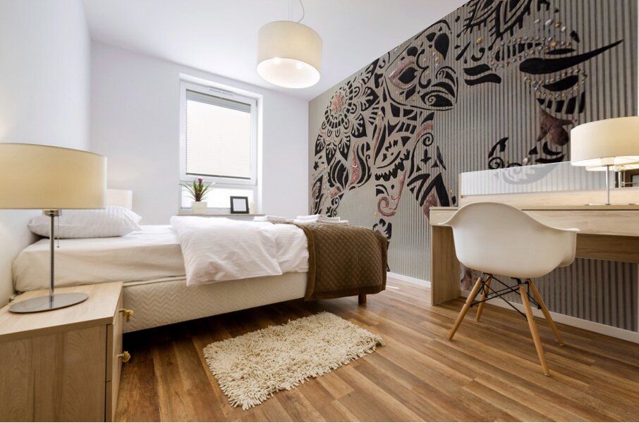 Manon Lebel   Elephantas Maximus : Mix Medium : 2 Mural print