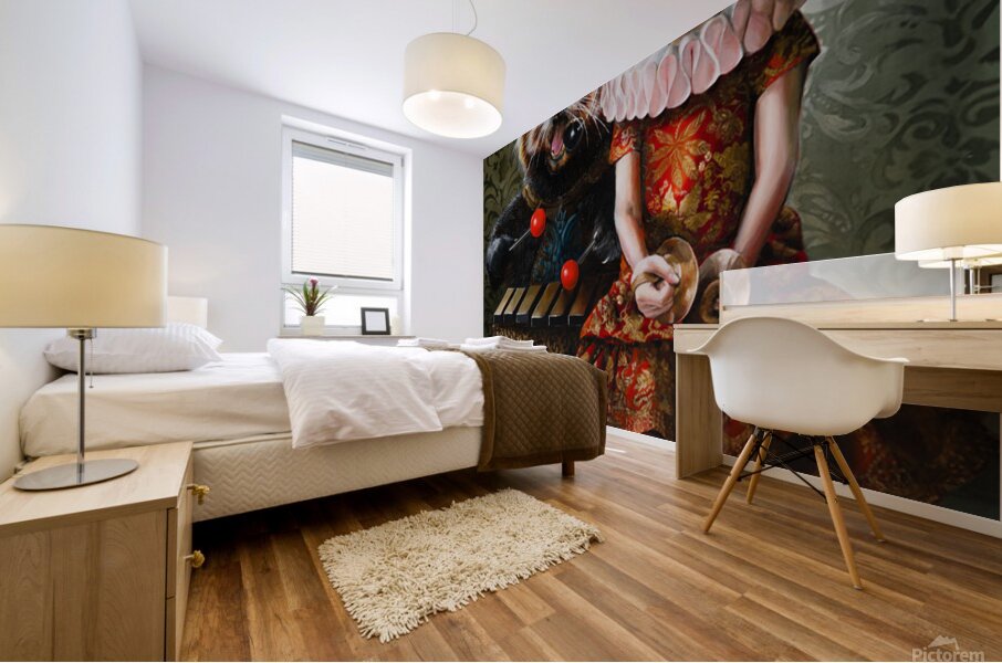 Margo Selski  - Babette s Emotional SupportPet - Oil Painting - 24 X 18 Mural print