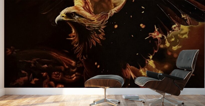 Adonis Kems - A Rising Phoenix  Oil Paintin  24x20 Wall Murals