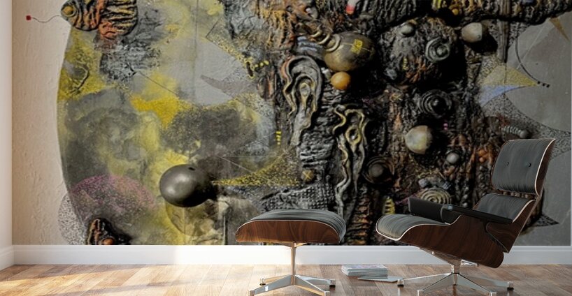Jun Gueco Cruz  -  Dark Cloud  Mix  Medium  29.5 x 22.5 in Wall Murals