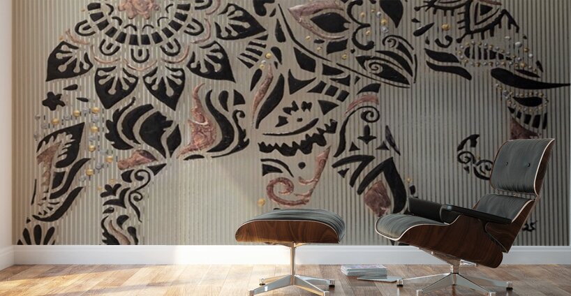 Manon Lebel   Elephantas Maximus : Mix Medium : 2 Wall Murals