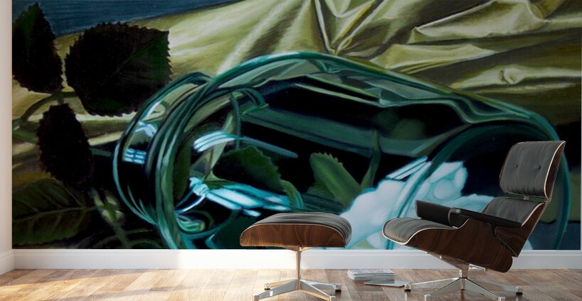 Manon Germain   -  Elegance sous verre  Oil Painting  12 x 12 Wall Murals