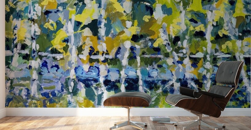 Patricia Walton  - A walk in the forest - Une marche dans le bois - Acrylic - 18 x 18 x 1 12 Wall Murals