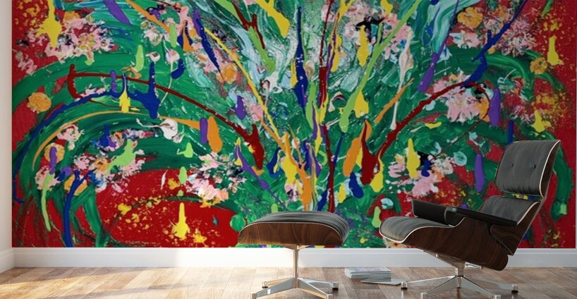 Julien Girard   - Fleur frivole - Acrylic - 24x24 Wall Murals