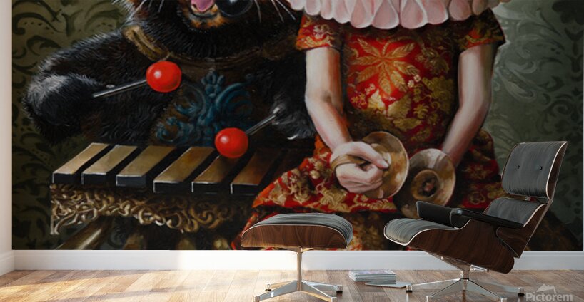 Margo Selski  - Babette s Emotional SupportPet - Oil Painting - 24 X 18 Wall Murals