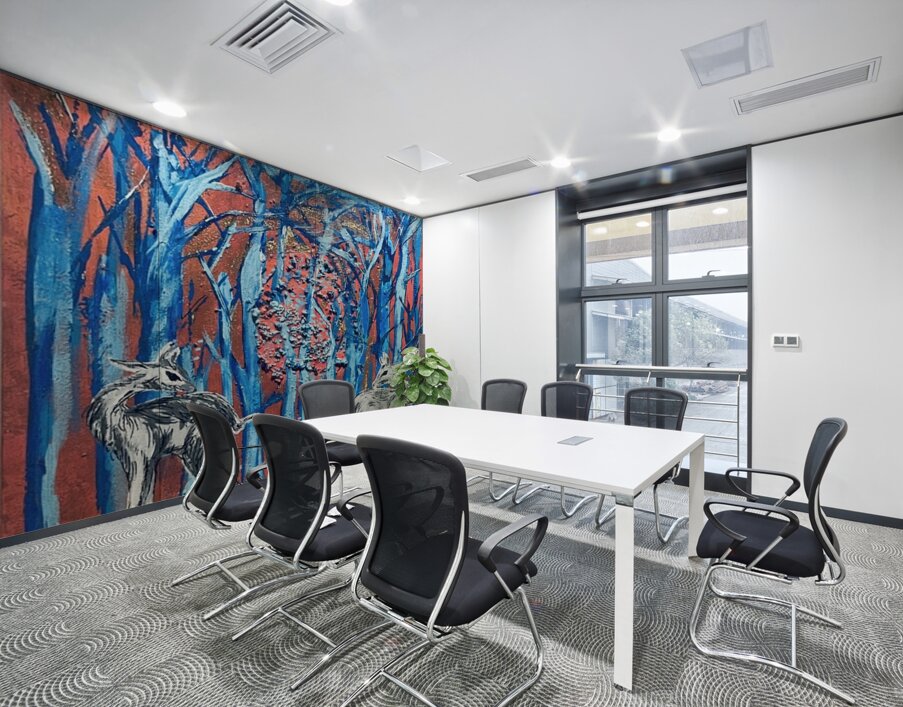 Marina Ocampo  - Sacred Deers : Mix media : 8 x 8 . Wall Printing