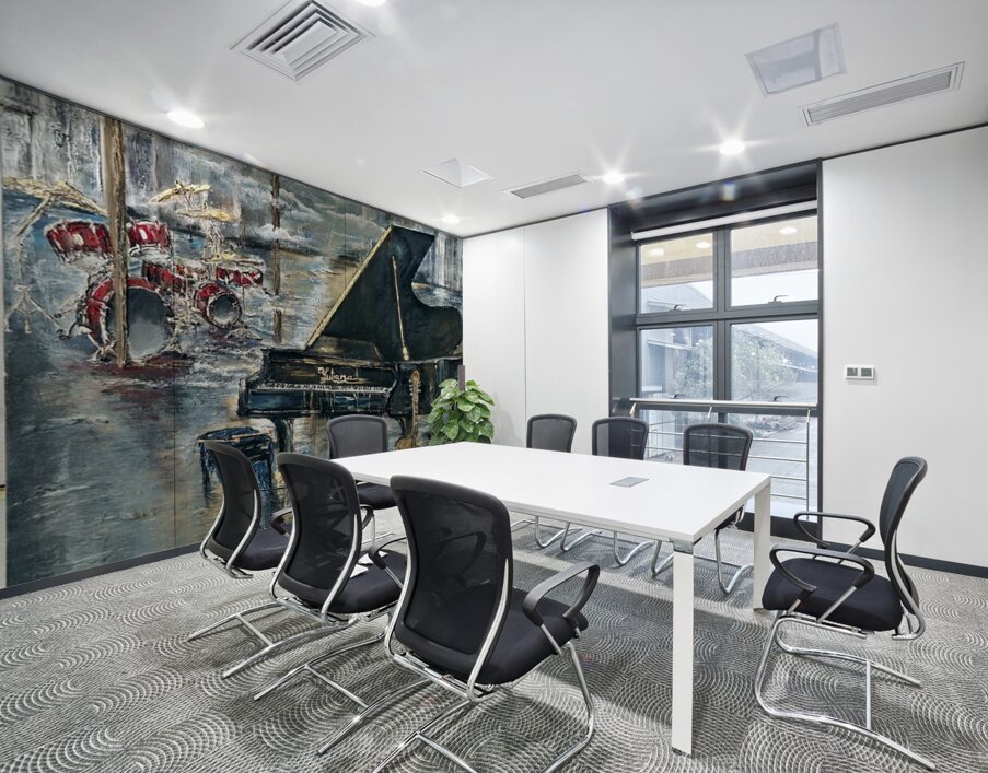 Yuliana Lytvar  - Nocturne Waves  Mix Medium   36 x 36 Wall Printing