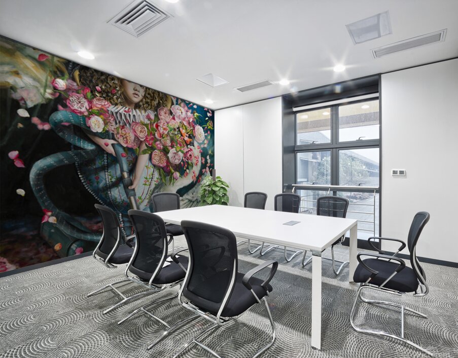 Margo Selski LittleMissSisyphus EmotionalSupp Wall Printing