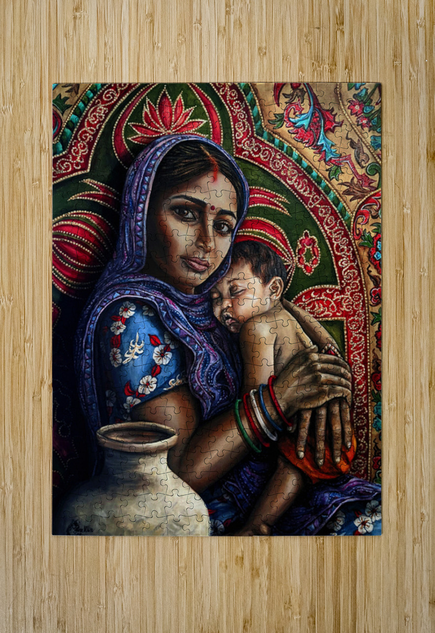 Flora White - Mata Mother  ACRYLIC  18X24 Global Art League Puzzle printing