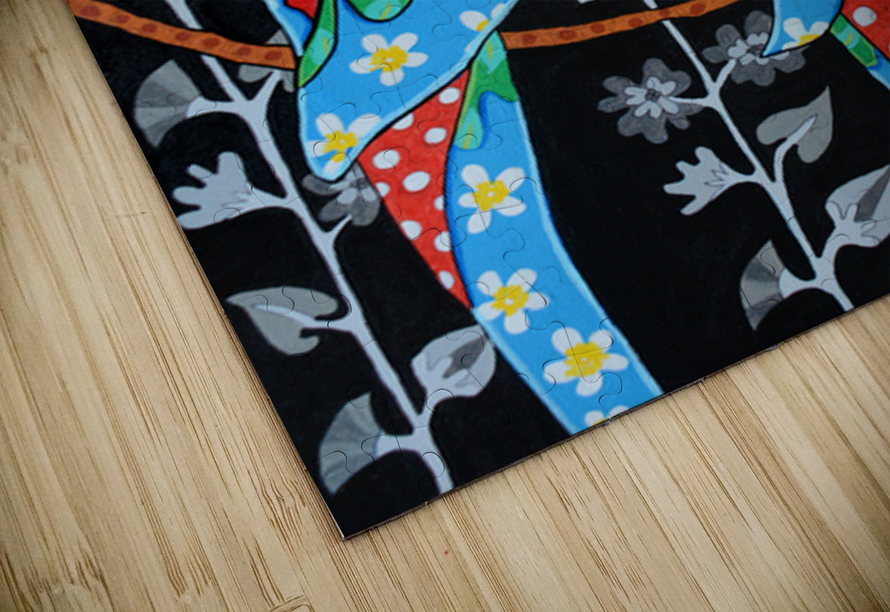 Michele Taras  - The McCaws  Acrylic  18x24 Global Art League Puzzle