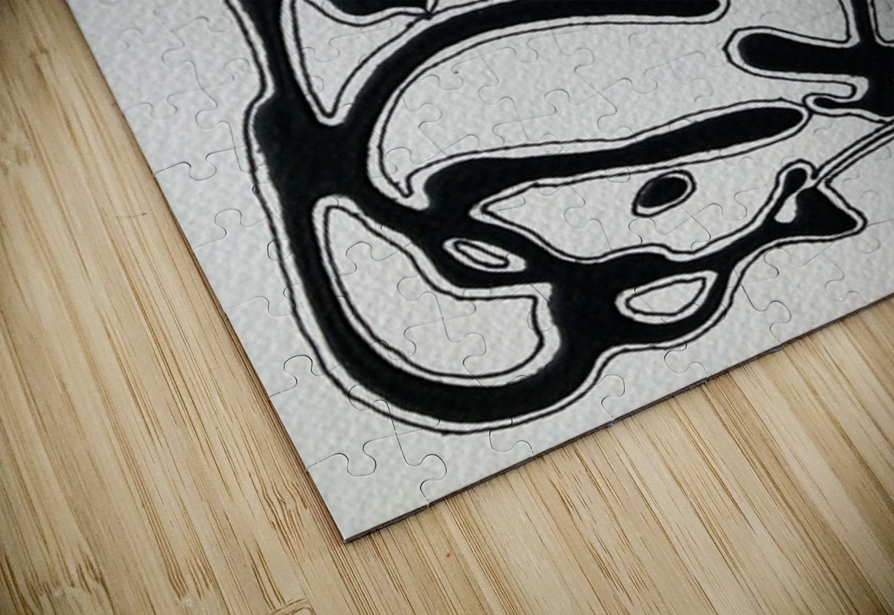 Gillian McConnell  - Lovers - Acrylic - 12”x15” Frame included Global Art League Puzzle