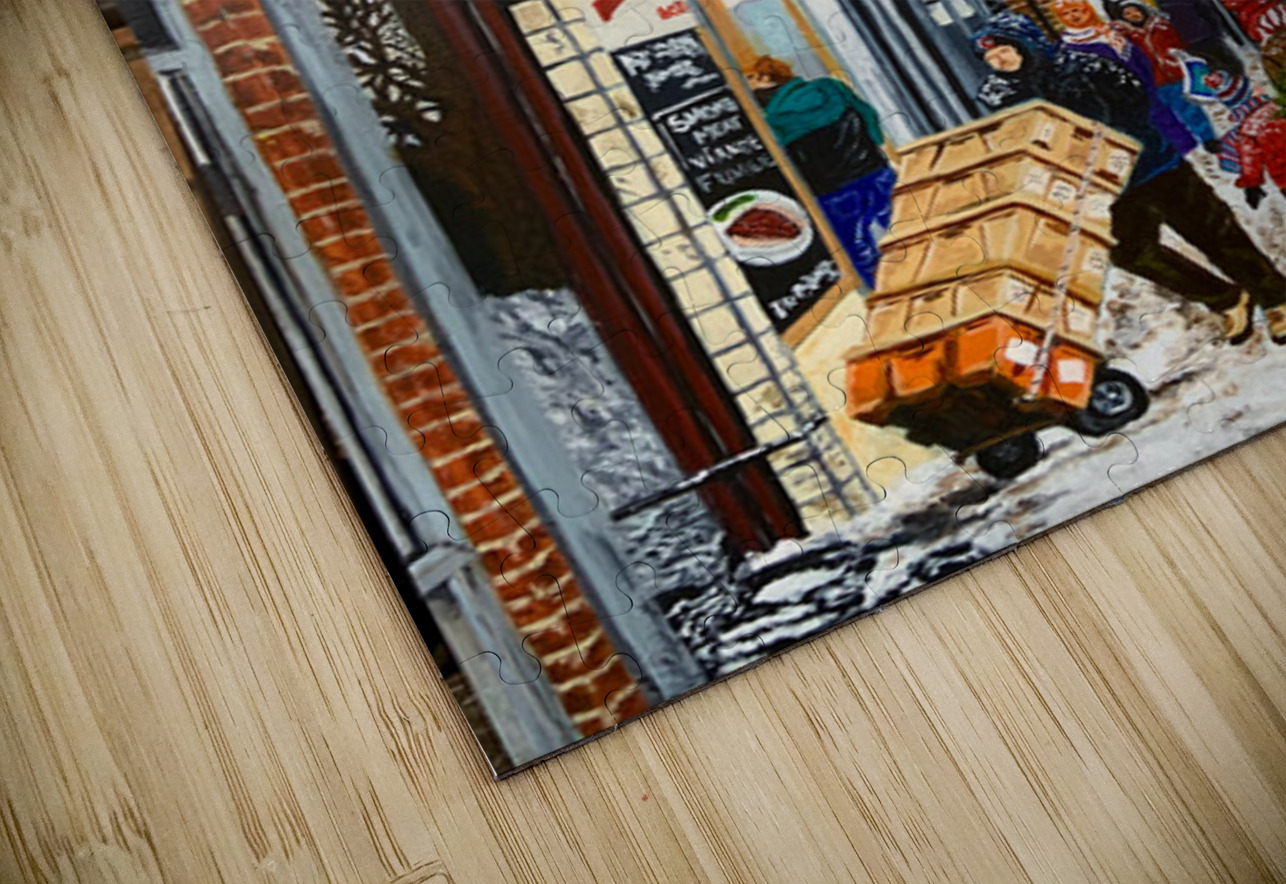 Debbie Underwood   - Schwartzs Deli Montreal - Acrylic - 18 x 14 Global Art League Puzzle