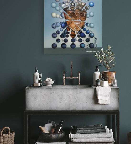 Adler Jean Baptiste  -Portrait a la Salvador Dali  Oil Painting  18 x 24 by Global Art League