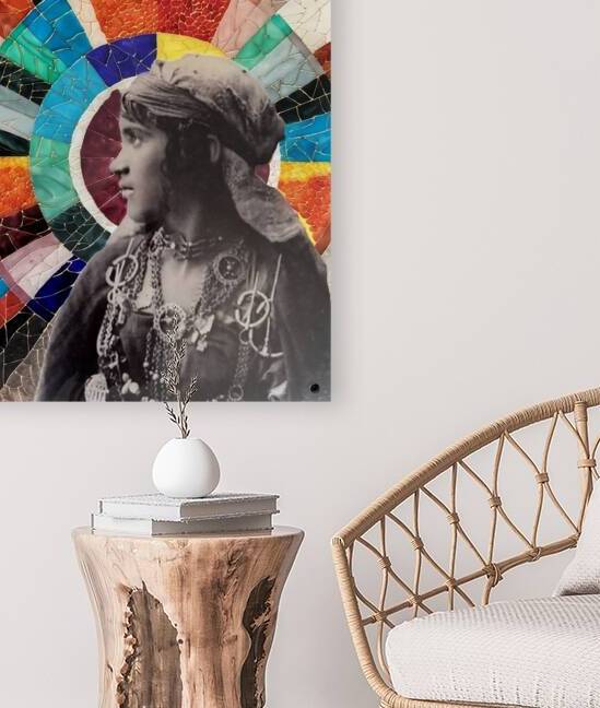 Sassi Sabrine - Femme du sud - Zeineb - Fileuse  Mix Medium  20x24 by Global Art League