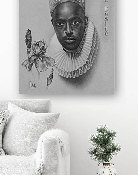 Lana Matskiv  - Prince Desire  Pencil  18x24 by Global Art League