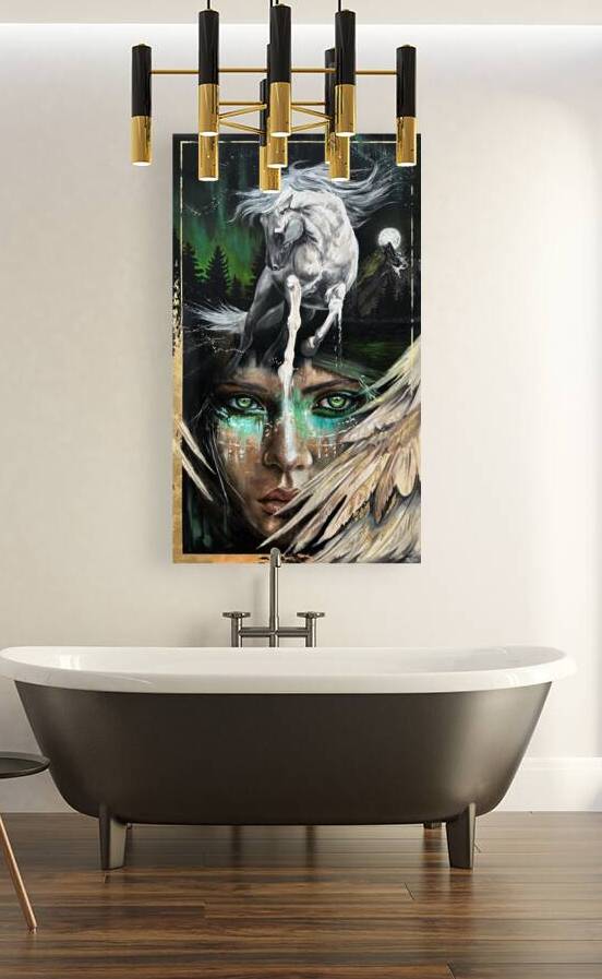 Mathieu Ruel  -  Courage  Acrylic  48 x 70.jp by Global Art League