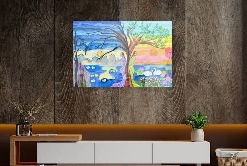 Aishwarya Vachan Shaha   - Emotional Landscape  Acrylic  27x40 by Global Art League