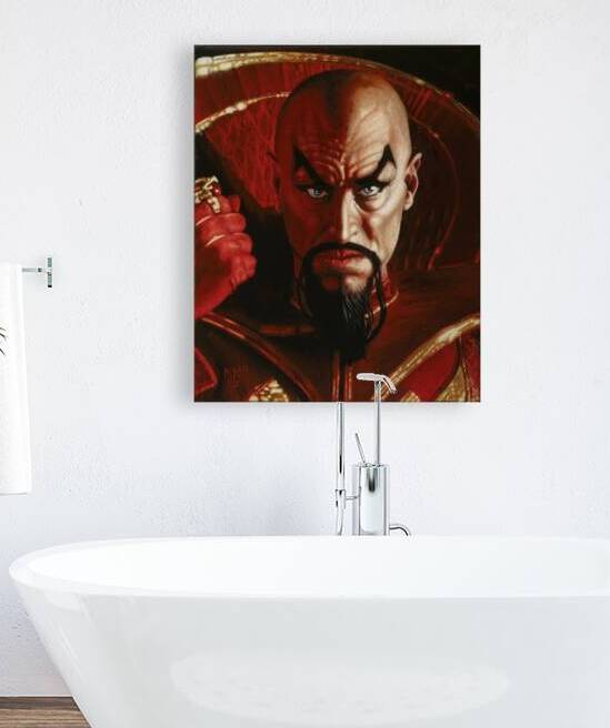 Mark Mitchell  - The Warlock  Ming the merciless from Flash Gordon played by Max von Sydow - Acrylic - 16x20 by Global Art League